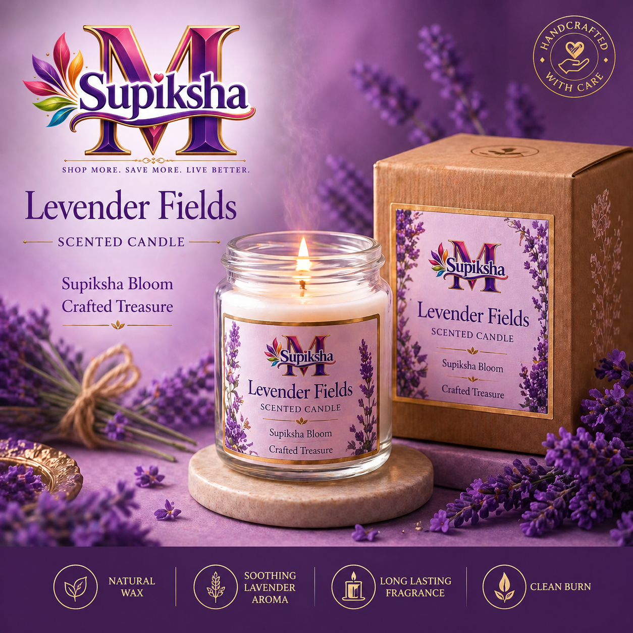 Lavender Fields Scented Candle